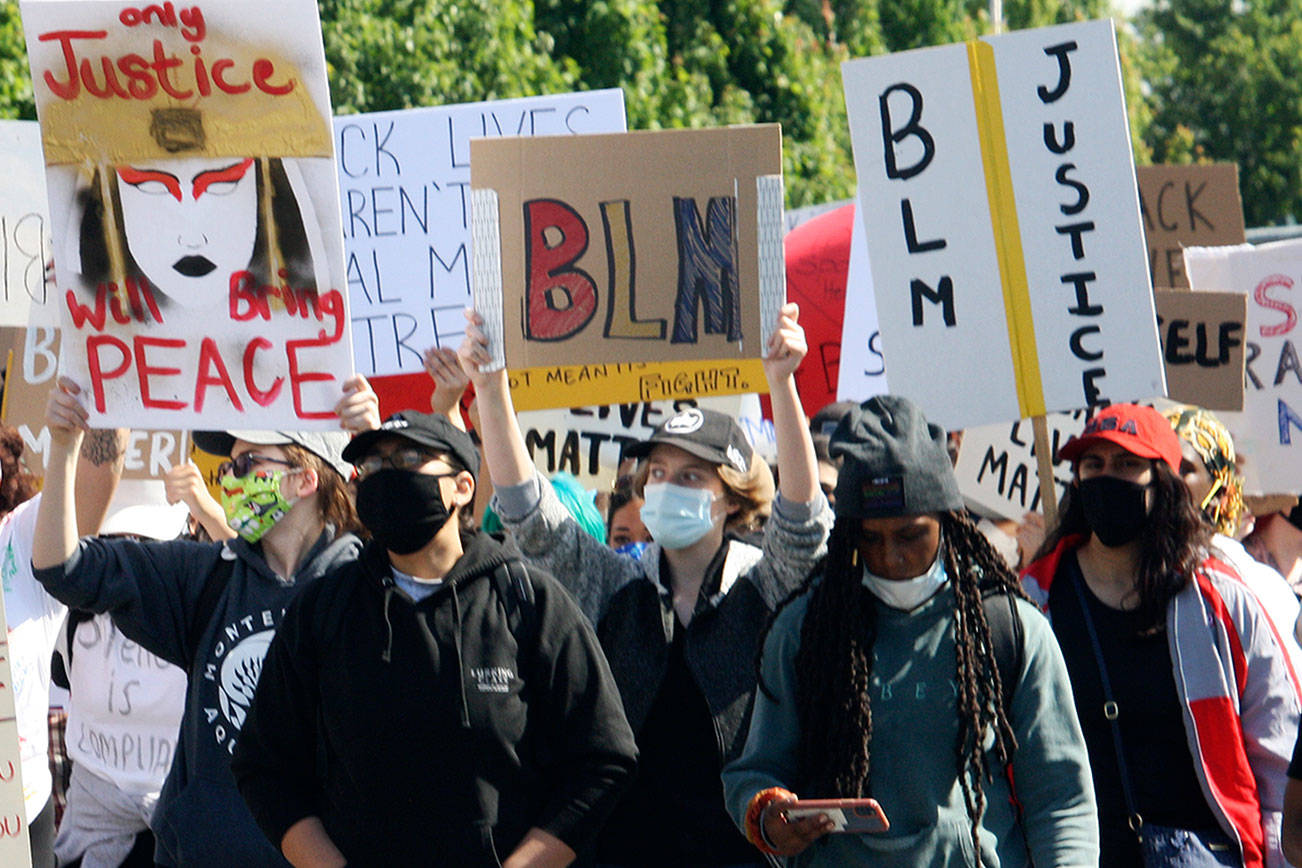 A Black Lives Matter protest march through Kent in June. FILE PHOTO, Kent Reporter