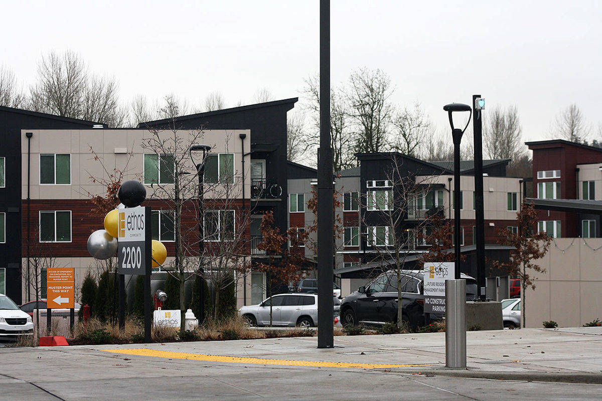 The developer of the Ethos Community Apartments along West Meeker Street will receive about a $3.1 million property tax break from the city of Kent over an eight-year period. FILE PHOTO, Kent Reporter