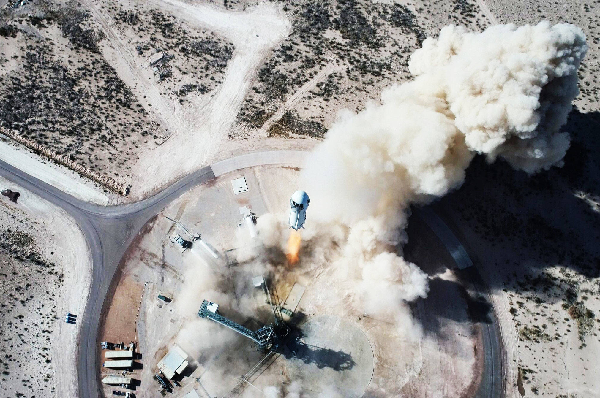 A New Shepard rocket launch by Blue Origin in West Texas. COURTESY PHOTO, Blue Origin