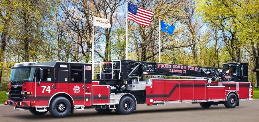 Puget Sound Fire’s new $1.5 million ladder truck. COURTESY PHOTO, Puget Sound Fire