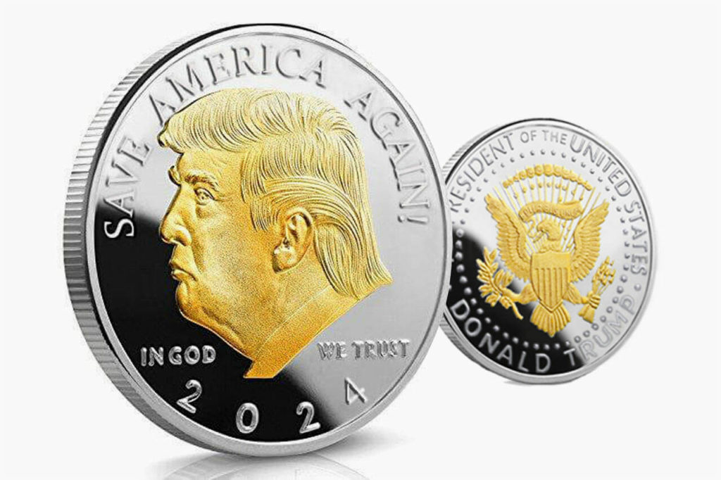 Trump 2024 Coin Reviews Save America Again Gold & Silver Plated