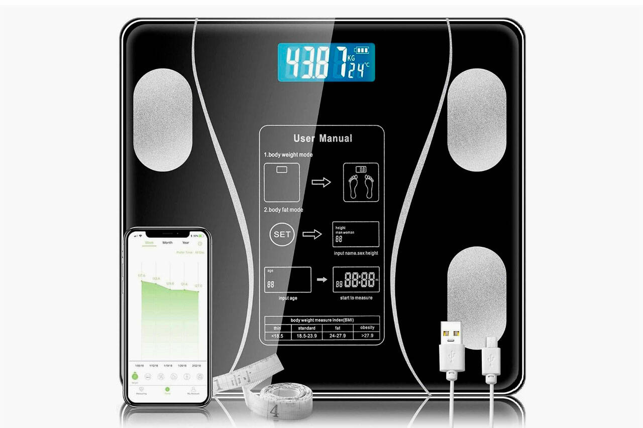 FitScaleX Smart Scale, Smart Scale 12 Measurements,Bluetooth Smart Scale  for Body Weight,Digital Bathroom Scale for Body Fat,BMI and Muscle,Body