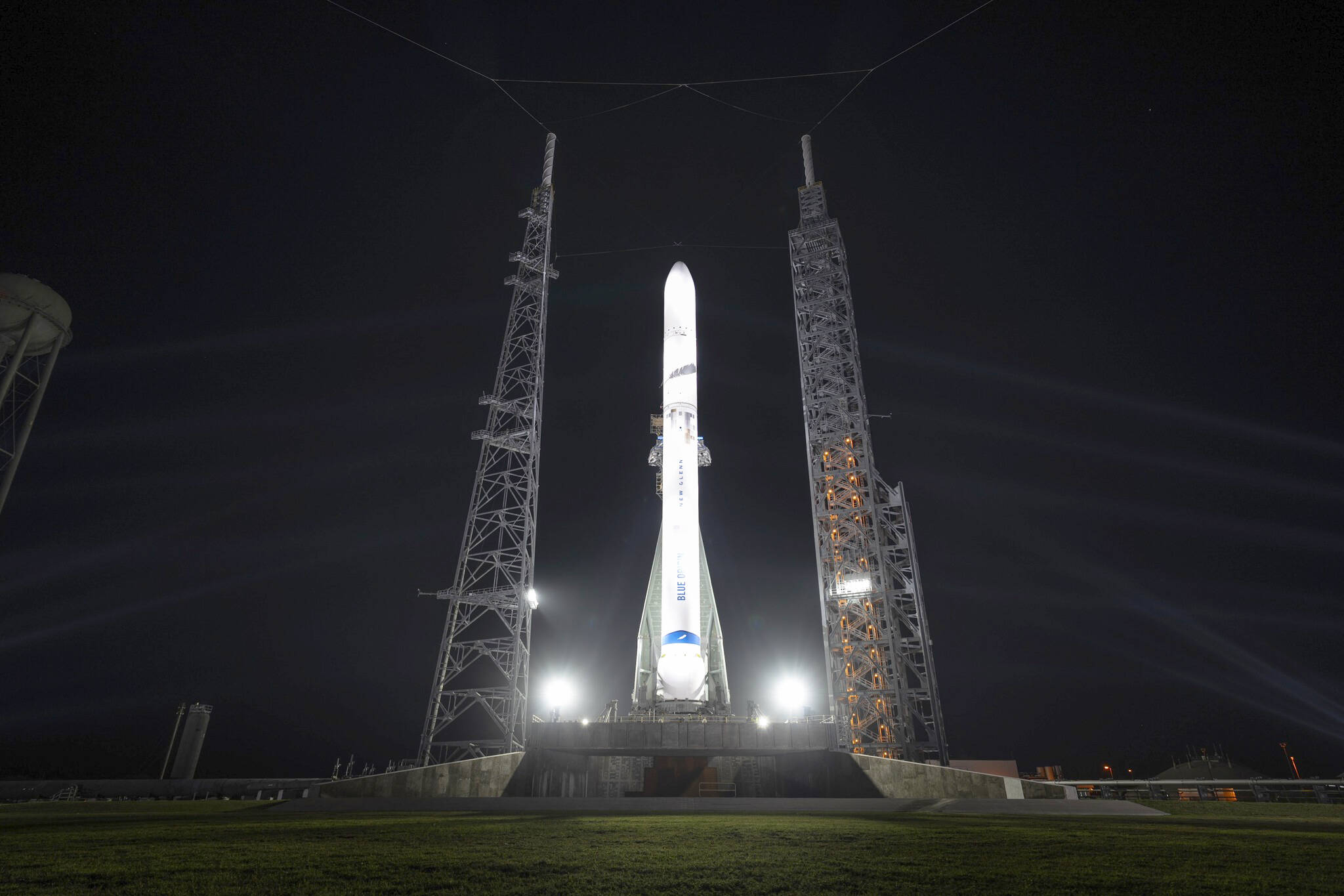 A test rollout Feb. 21 of Kent-based Blue Origin’s New Glenn rocket at Cape Canaveral, Florida. COURTESY PHOTO, Blue Origin
