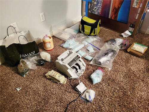 items seized in Kent as part of a drug bust by law enforcement teams. COURTESY PHOTO, U.S. Department of Justice