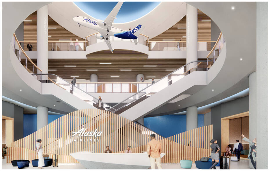 Photo courtesy of Alaska Airlines
Digital rendering the future Alaska Airlines training facility.