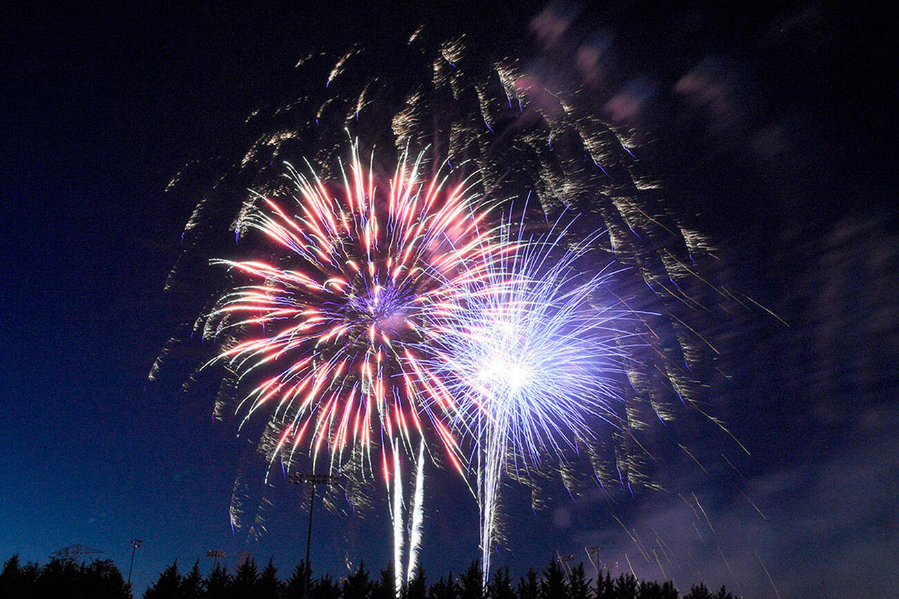 The use and sale of consumer fireworks are prohibited in the unincorporated areas of King County, but several cities in the county host a professional fireworks show for the public on July 4. File photo