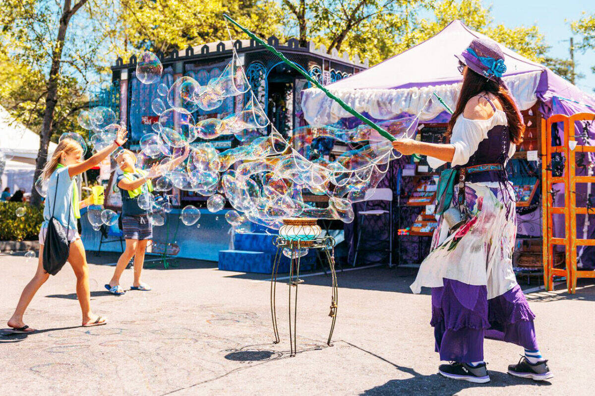 Children enjoy bubbles at the 2023 Kent Cornucopia Days. This year’s festival is July 12-14 in downtown Kent. COURTESY FILE PHOTO, City of Kent