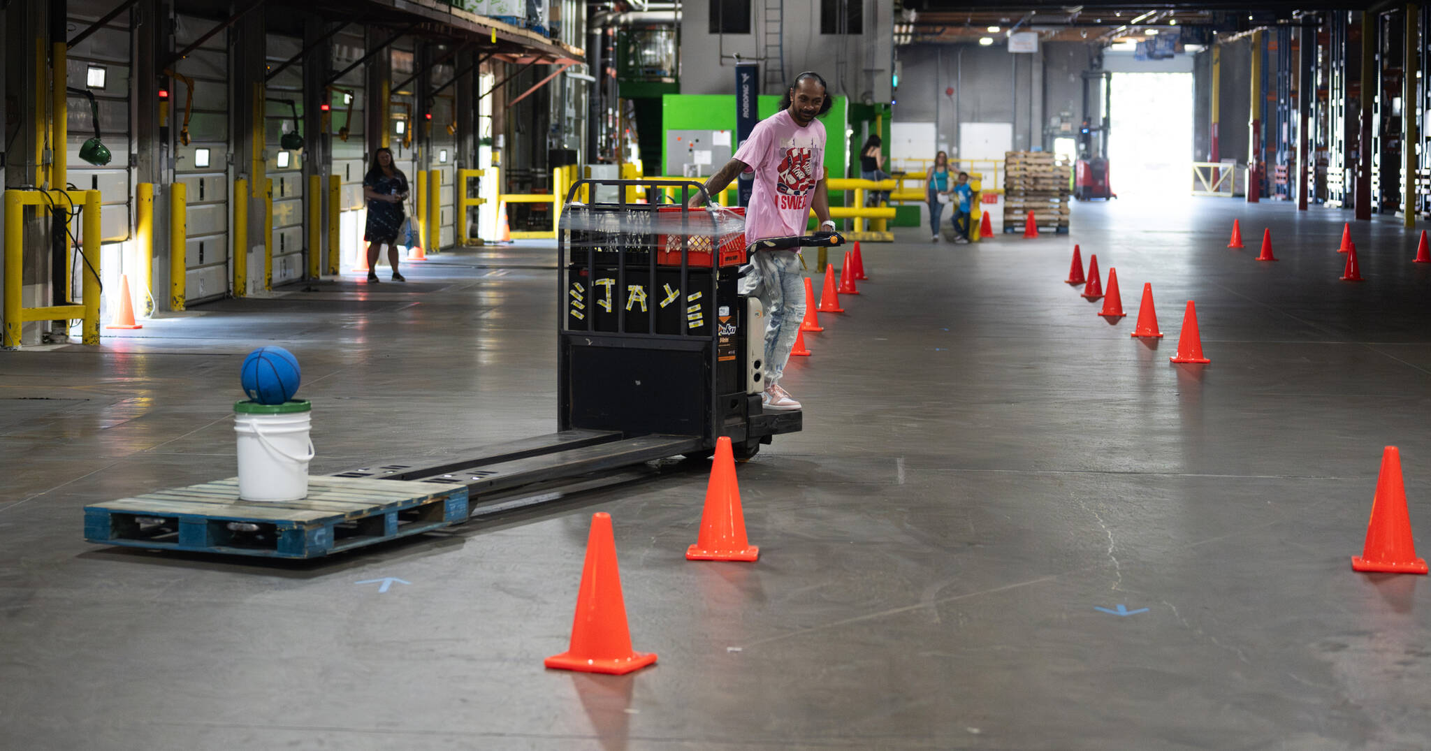 A pallet jack event was one of several competitions July 13 in Kent at the Sysco Rodeo for employees. COURTESY PHOTO, Sysco