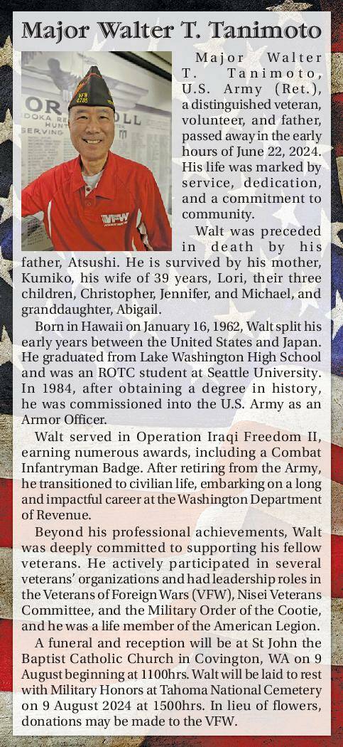 Major Walter T. Tanimoto | Obituary