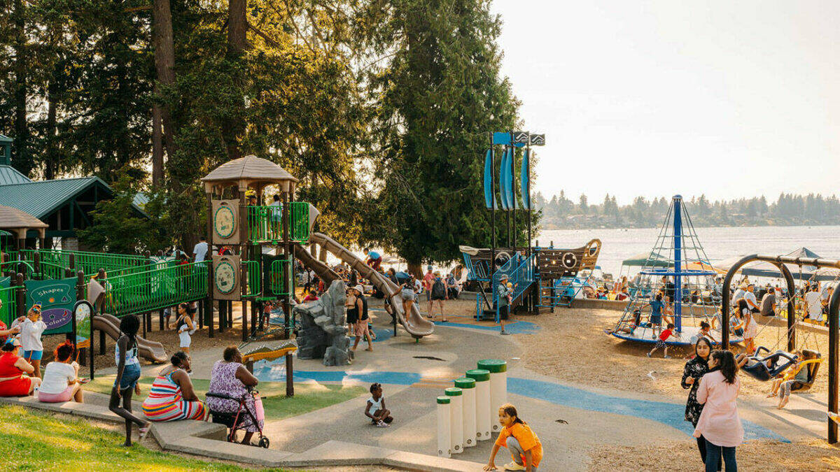 The Lake Meridian Park playground in Kent will be closed for about four weeks starting Monday, Aug. 19, for repairs. COURTESY PHOTO, Kent Parks