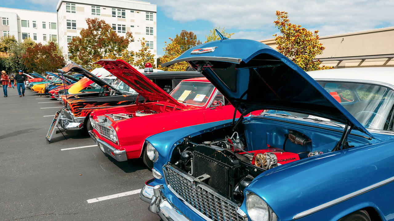 Cars on display at the Cruisin' Kent Car Show on Sunday, August 25, at Kent Station. Photo courtesy of the City of Kent