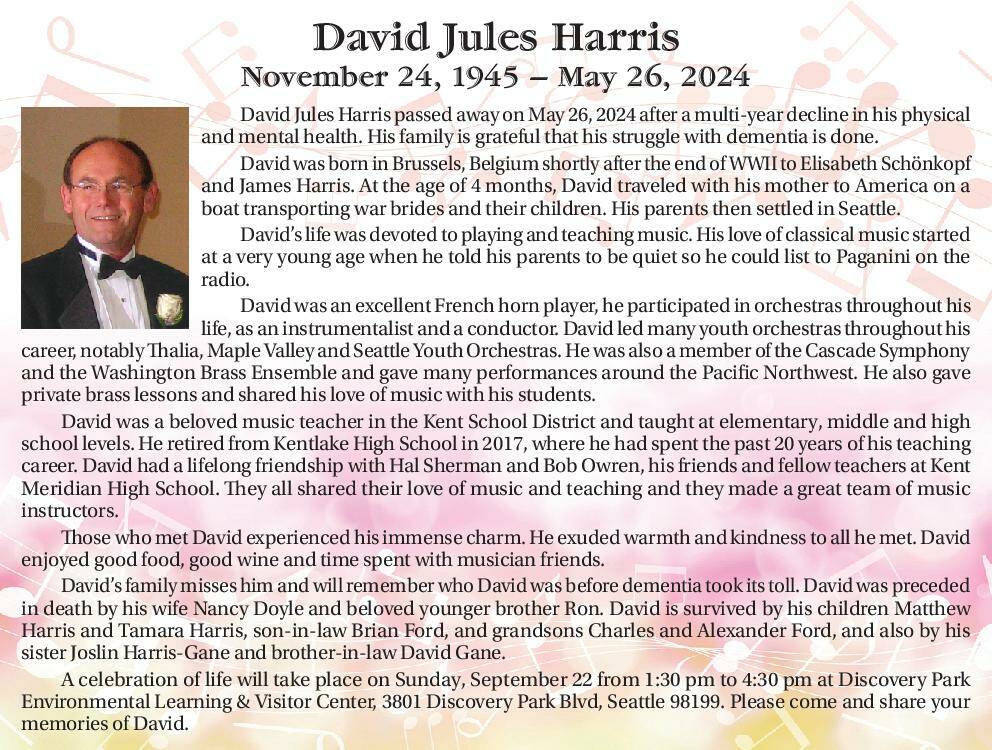 David Jules Harris | Obituary