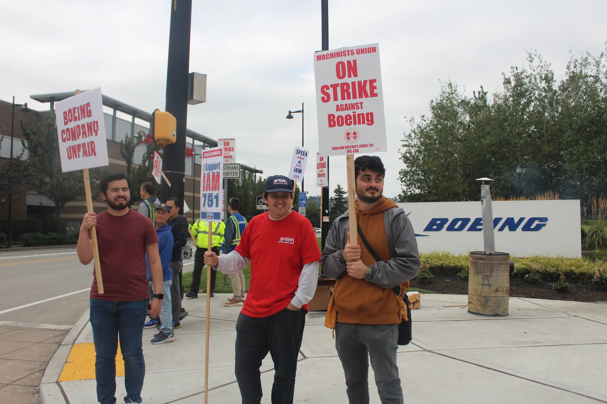 The strike began at midnight Friday, Sept. 13, with Renton workers and supporters picketing from the early morning hours and into the afternoon, and some saying they will picket and strike for as long as it takes. Photo by Bailey Jo Josie/Sound Publishing