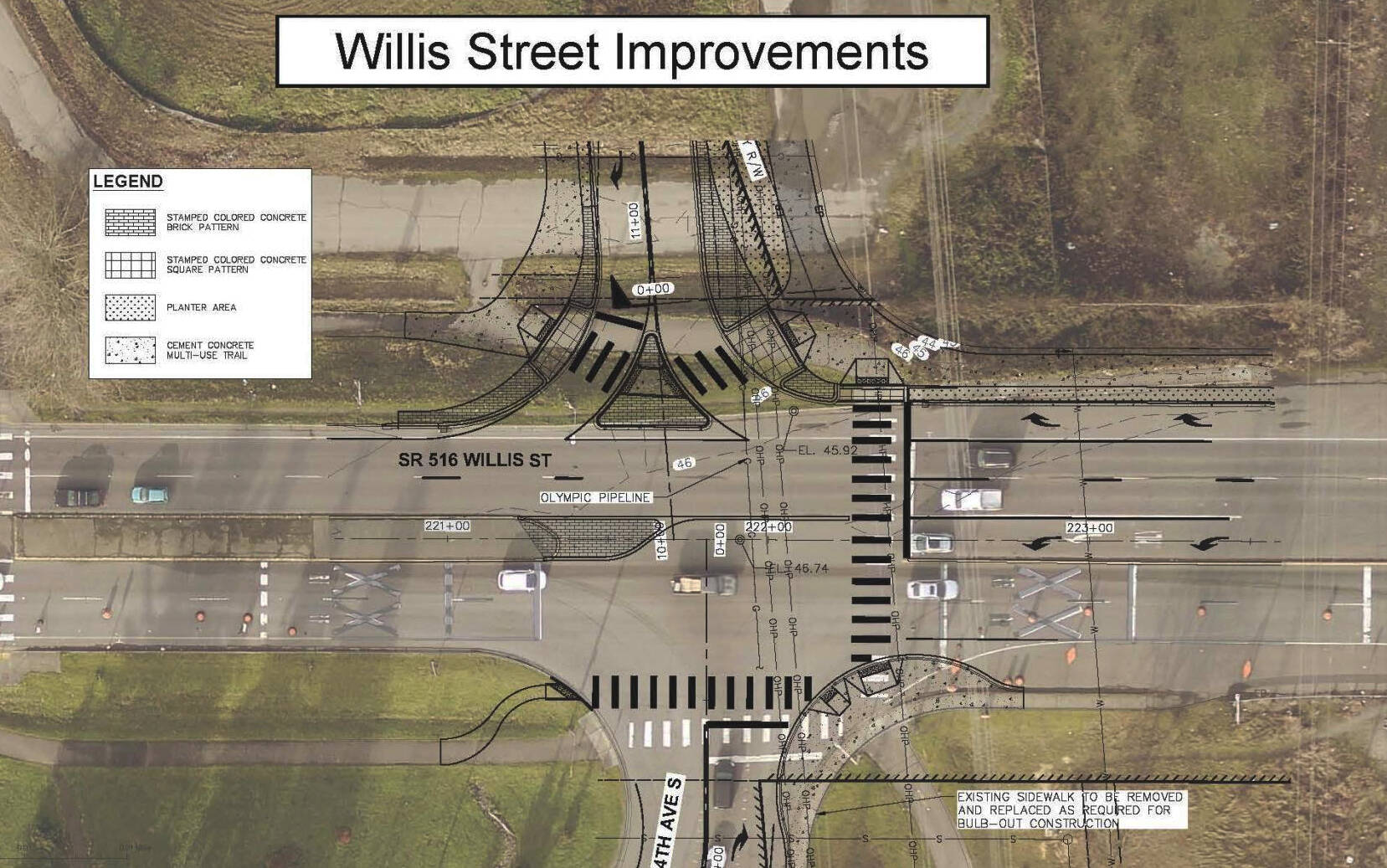 A graphic shows where a new Naden Avenue South would enter Willis Street and that drivers heading north on 74th Avenue South must turn right on Willis Street. COURTESY GRAPHIC, City of Kent