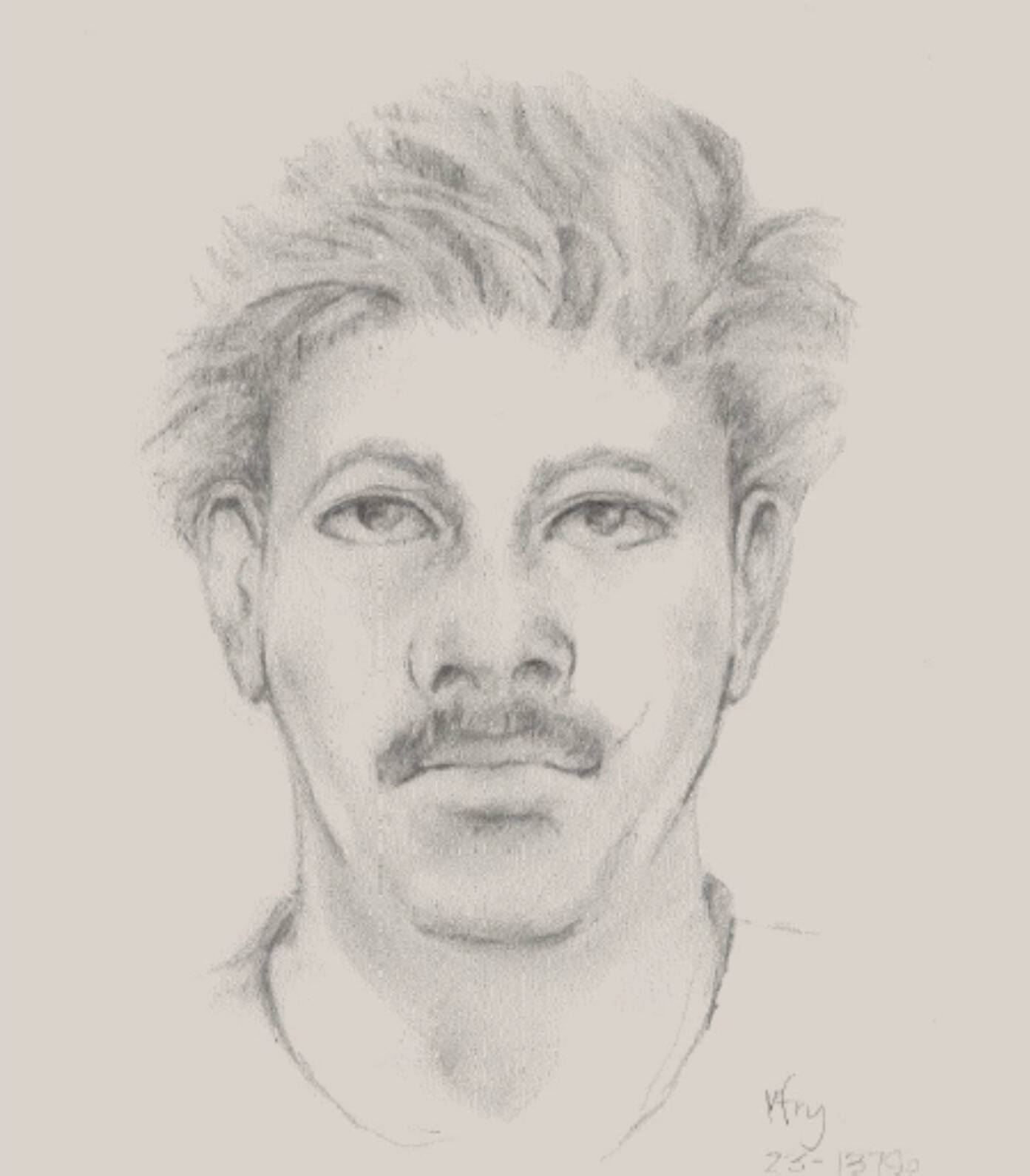 A sketch of the suspect in the 2009 Seattle home invasion robbery where the suspect sexually assaulted a woman and threatened her with rape. (Courtesy of the Renton Police Department)