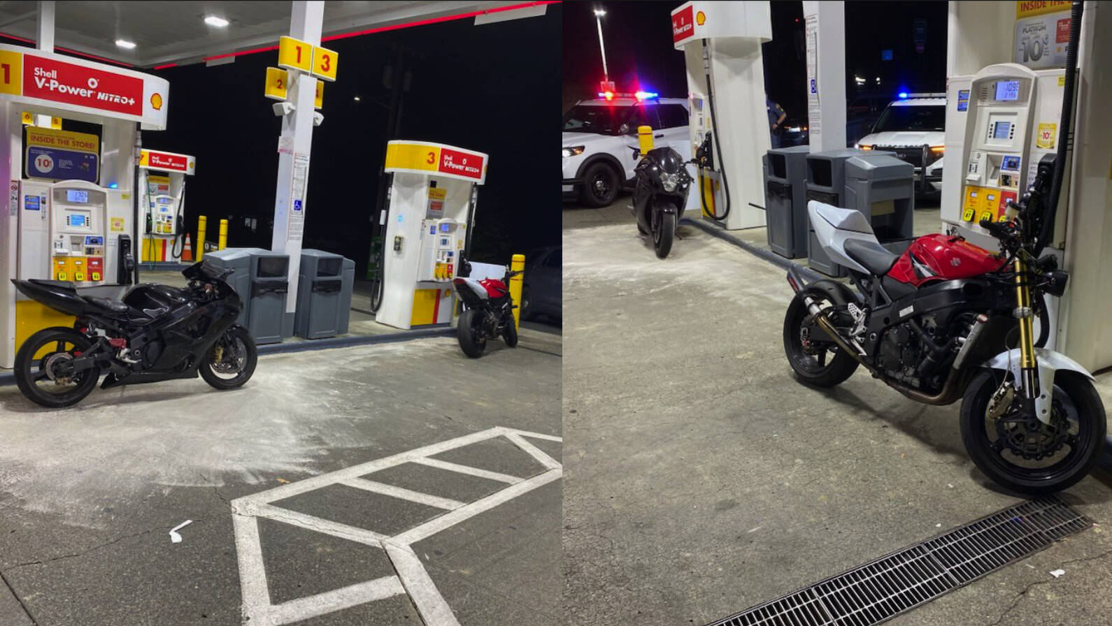 Motorcycles of the pair who were arrested. Photo from Washington State Patrol Trooper Rick Johnson