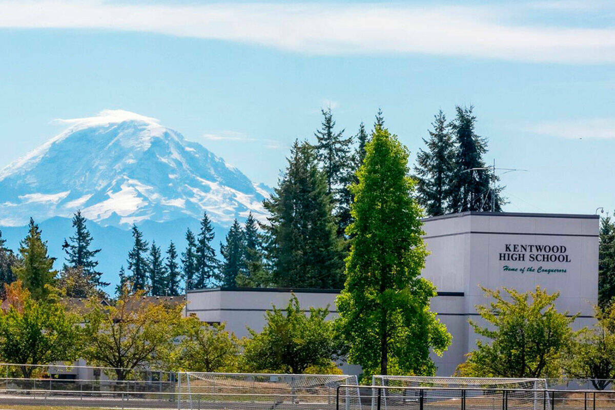 Kentwood High School, 25800 164th Ave. SE, in Covington, remained without power Thursday morning, Nov. 21, according to Puget Sound Energy. COURTESY PHOTO, Kent School District