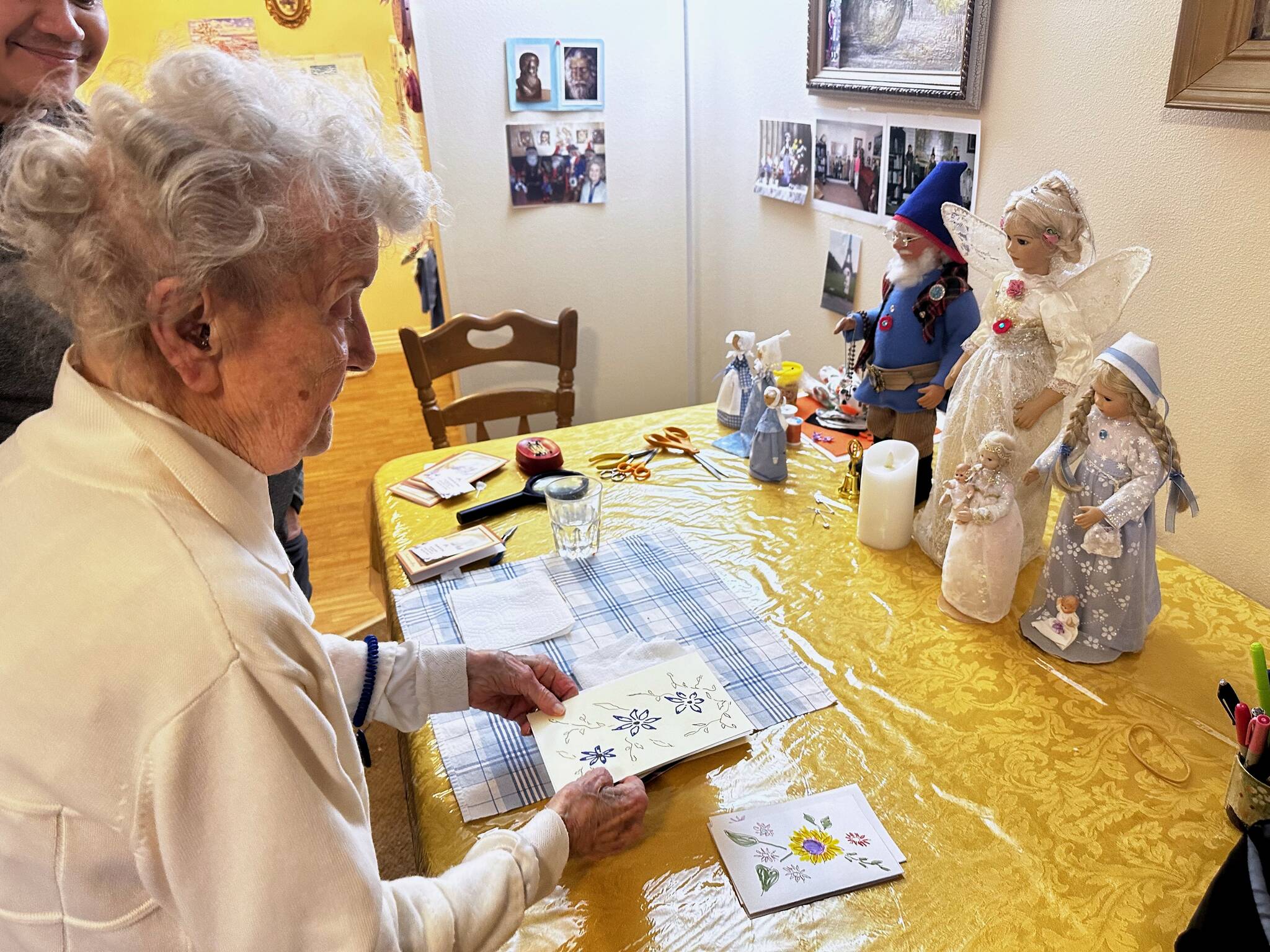 Irene Graham with art and dolls she made. Photos by Joshua Solorzano/Sound Publishing