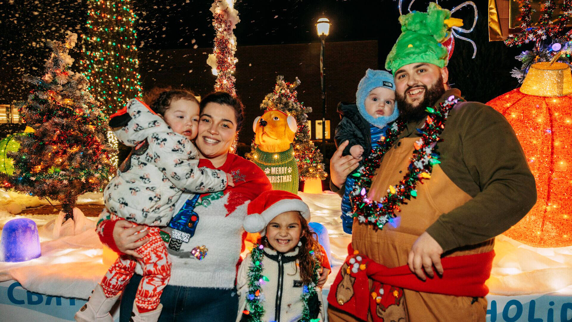 A family celebrates Winterfest in Kent on Saturday, Dec. 7 at Town Square Plaza. COURTESY PHOTO, City of Kent