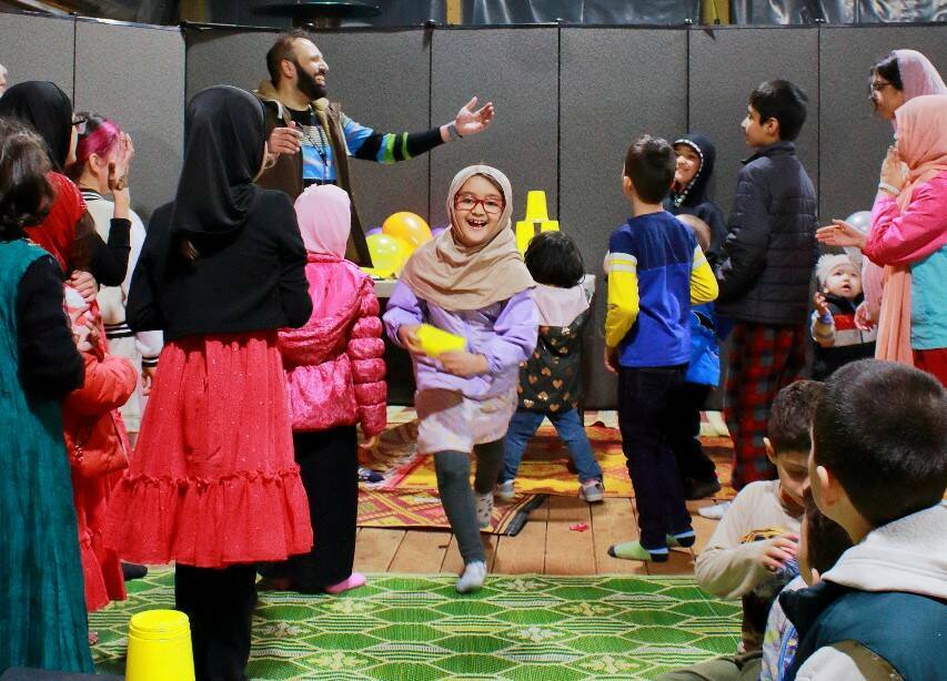 File Photo, Keelin Everly-Lang/Sound Publishing
Children play games in April 2024 at the Islamic Center of Federal Way in Kent. Someone threw objects that broke windows at the center on Saturday, Dec. 28.