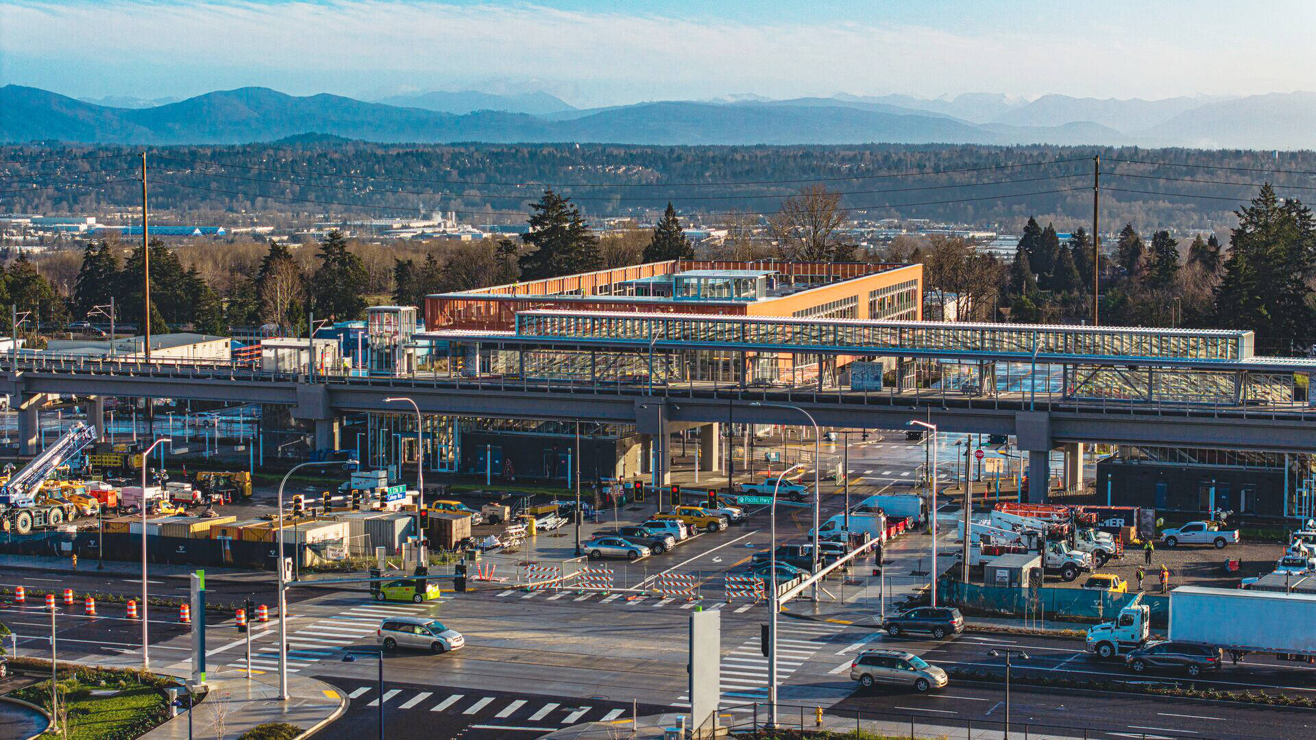 This photo was taken from the west looking at Kent Des Moines Station and the new South 236th Street across Pacific Highway South. COURTESY PHOTO, City of Kent