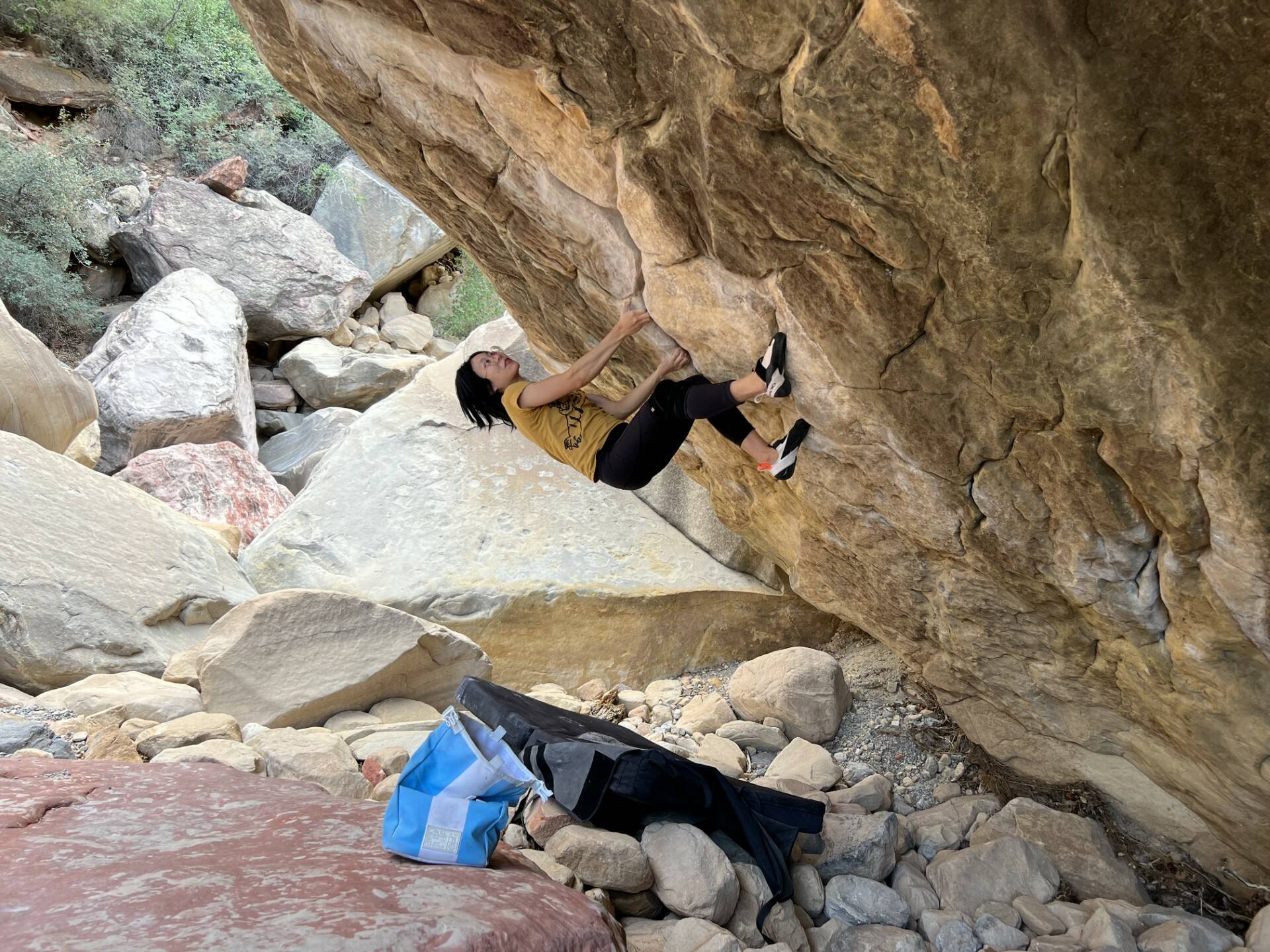 Linh Nguyen on an outdoor climb. Photo provided by Linh Nguyen.